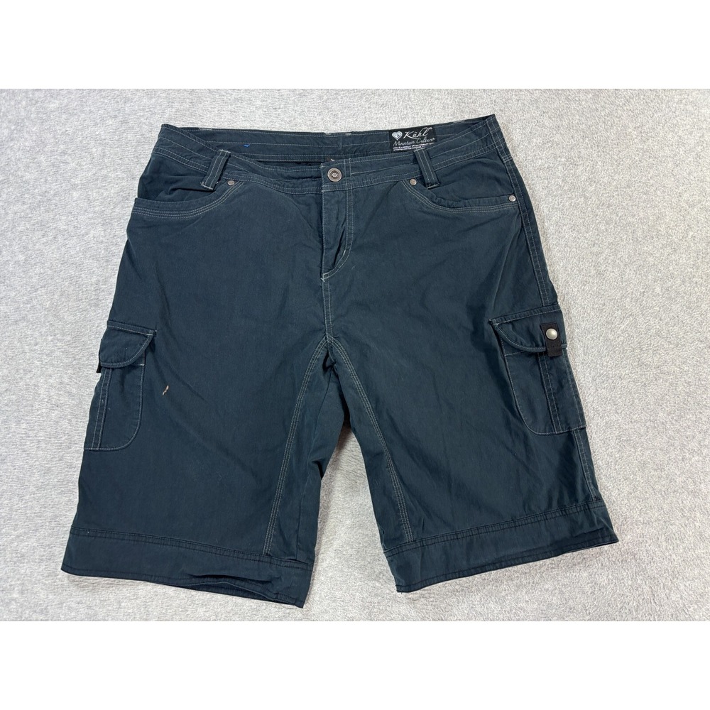 Kuhl‎ USA Vintage Patina Dye Cargo Hiking Town Shorts (Women's 14) Black - 12"